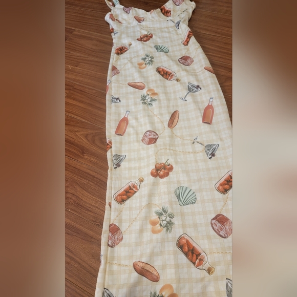 Source Unknown Orange and Blue Maxi Pencil Dress - Picture 2 of 6